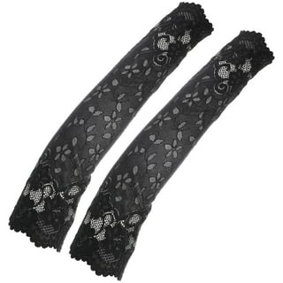 black Lace Wrist Cuff, Stretch Lace Bracelet, Arm Band, Tattoo Cover-Sleeve
