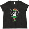 thumbnail image 3 of Inktastic Funny Christmas I'm the Sassy Elf with Shoes and Hat Women's Plus Size T-Shirt, 3 of 5