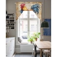 thumbnail image 4 of Retro Rooster Swag Valances for Windows, Small Curtains Drapes, Farmhouse Vintage Country Animals Print Kitchen Window Curtains Over Sink Window Treatment Valance for Bedroom/Bathroom 56"x36", 4 of 5