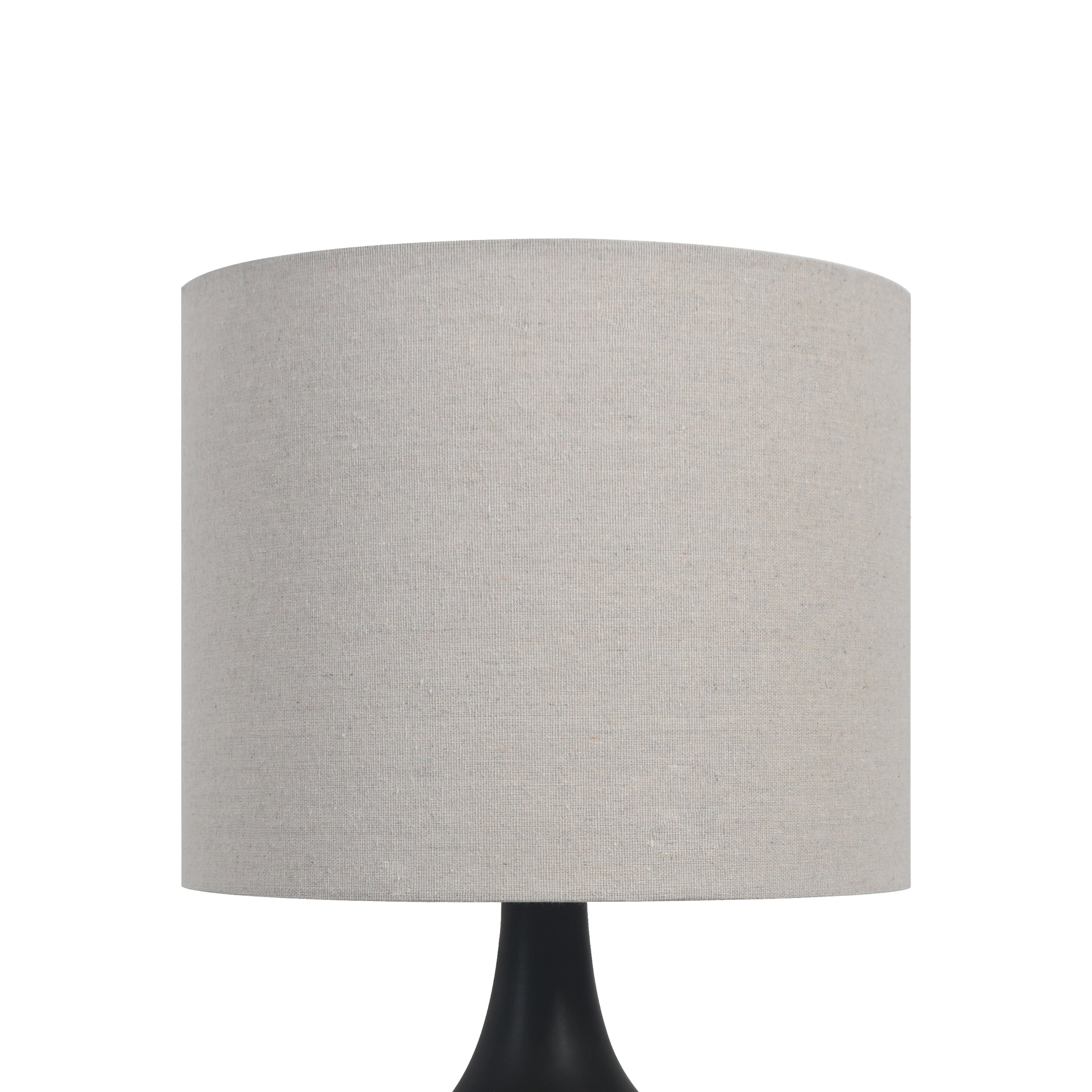 Mainstays 22" Black Ceramic Table Lamp with Oatmeal Linen Shade