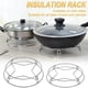 thumbnail image 1 of Estante para ollas de cocina de acero inoxidable | Rejilla de freidora de doble capa y rejilla de vapor | Almohadilla para escaldar aislada | Antideslizante | Marco engrosado estable | 26 cm y 23,5, 1 of 3