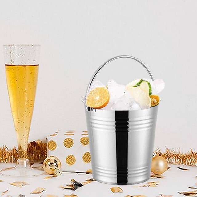Servir cubo de hielo cubo de vino de vino bebidas de cerveza enfriando cubo de hielo portátil cubo de hielo para restaurantes reuniones familiares bar argén