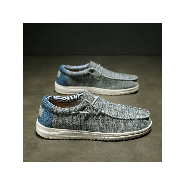 Men's Light Brown Comfortable Slip On Loafers Lace Up Design Boat Shoes