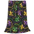 thumbnail image 2 of Fotbe Mardi Gras6 Manta de Franela Acolchonada con Estampado, Súper Suave y Esponjosa, Extra Grande para Sofá, Cama, Uso Todo el Año-40"x30", 2 of 7