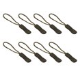 thumbnail image 1 of 8 Pieces Zipper Pull Puller Lightweight Rope Tag Fixer Multi-Purpose Replacement Buckle Bags Suitcase Accessories Textiles Dark Green, 1 of 5