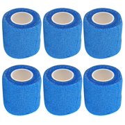 Tattoo Grip Tape, 6pcs 2.95"x 5Yards Disposable Cohesive Tattoo Grip Cover Elastic Bandage Handle Grip Tube for Tattoo Machine Tattoo Grip Accessories(Blue)