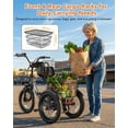 thumbnail image 6 of Actbest Electric Tricycle for Adults, 18" Folding Electric Trike, Peak 1200W Motor 48V 10.4AH Etrike, 18MPH Up to 50 Miles 3-Wheel Electric Bike Grey, 6 of 7