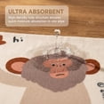 thumbnail image 5 of Unique Bargains 4Pcs Cartoon Cotton Soft Absorbent Face Cloths Beige-1 13" x 13", 5 of 6