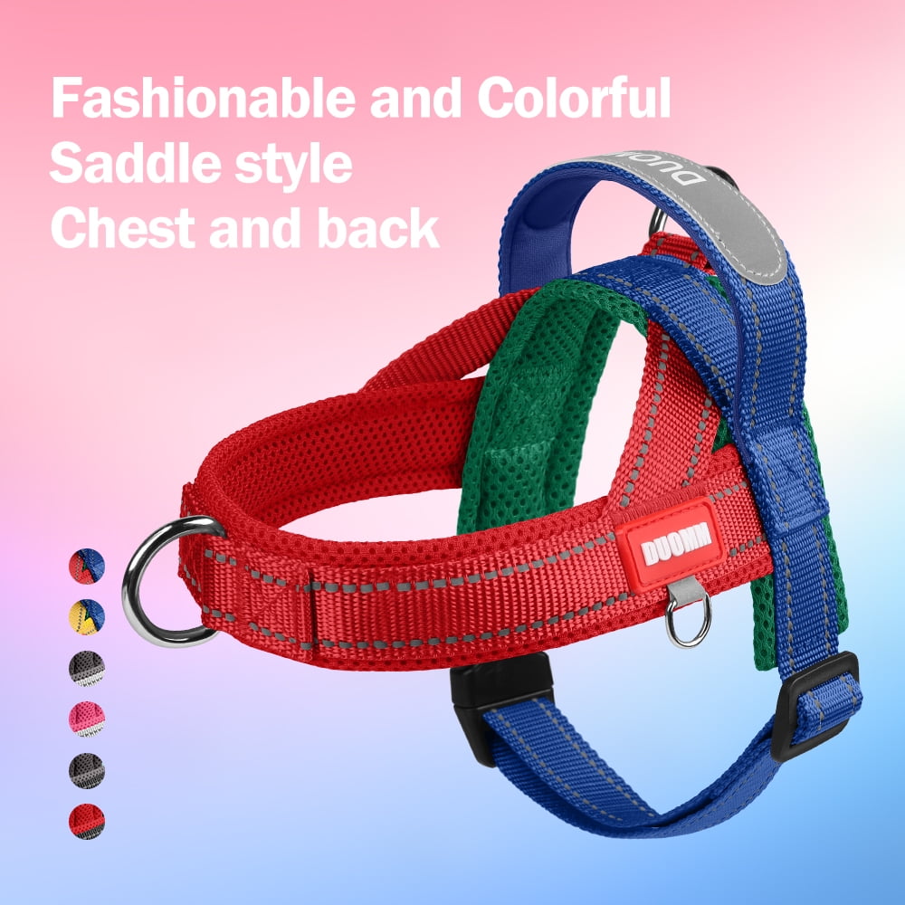 No Pull Pet Saddle Chest Harness with Reflective,Small Dog and Cat Vest Harness Outdoor Puppy Breathable Mesh&nbsp; Escape Proof&nbsp;Vest
