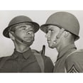 thumbnail image 2 of Soldiers In The Old And New Army Helmets At Fort Benning History (36 x 24), 2 of 2