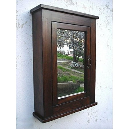 Primitive Mission Medicine Cabinet Dark Walnut Solid Wood