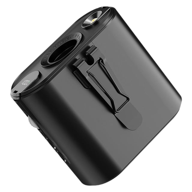 Ventilador de cintura portátil, equipo de verano duradero, fácil de instalar, pantalla digital Negro