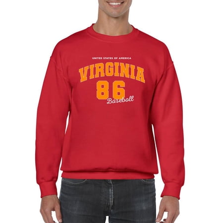 Retro College Virginia Sweatshirt Men -Image by Shutterstock Male 5X-Large