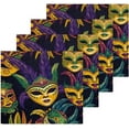 thumbnail image 2 of Coolnut Mardi Gras Washcloths Set of 6-12 x 12 inch Pure Cotton Wash Cloth Highly Absorbent and Soft Fingertip Towels Face Cloths for Bath, Spa Wash cloth, 2 of 7