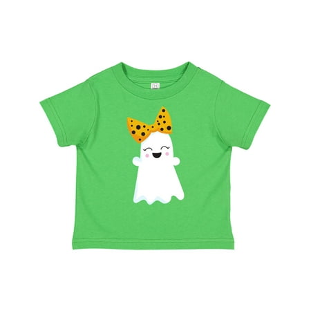 

Inktastic Cute Ghost Little Ghost Ribbon Halloween Gift Toddler Toddler Girl T-Shirt