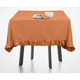 thumbnail image 2 of Vargottam Ruffle Tablecloth, Table Linens Rectangular Table Covers For Party Decor, Solid Dining Tabletop Covers Cotton Tablecloths,Peach,54 x 72 Inches, 2 of 7