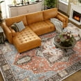 thumbnail image 6 of IDEALHOUSE Area Rugs 5x7ft, Red, Washable, Non Slip Boho Medallion, Vintage Oriental Soft Low Pile Carpet for Living Room, Bedroom, 6 of 6