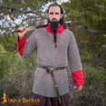 thumbnail image 6 of Lord of Battles Medieval Chainmail Half Sleeves Shirt Haubergeon10mm16 gauge, Aluminum Rings Round Riveted, Alternate Rings, 6 of 10