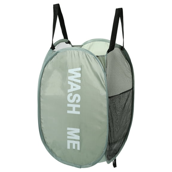 Unique Bargains 1 Pc 75L Folding Laundry Basket Durable Folding Laundry Hamper for Bathroom 14.17"x14.17"x22.83" Green