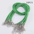 thumbnail image 1 of JUNWELL 10Pcs Leather Wax String Lobster Clasp Chain Pendant Necklace Rope Cords DIY 2MM-coffee-2mm, 1 of 9
