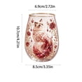 thumbnail image 4 of HWRETIE Hand Blown Crystal Whiskey Glasses Set Gold Rim Old Fashioned Tumblers Lead Free Heavy Base Bourbon Scotch Glasses Gift for Men 420Ml, 4 of 7