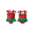 thumbnail image 2 of BemeyourBBs Western Toddler Baby Girl Swimsuit Infant Bathing Suit Summer One Piece Swimwear Cow Bow Watermelon Sleeveless Tie up Straps Ruffle Trim Decor Cute Skirted Beachwear, 2 of 9