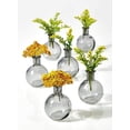 thumbnail image 2 of Serene Spaces Living Set of 6 Small Smoke Grey Ball Bud Vases, Measures 4" Tall, 2 of 4