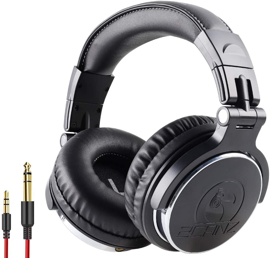 2CANZ Professional OverEar DJ Headphones, Black, 2ONE