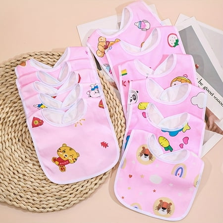 

YWKJC 20pcs Baby Cotton Babadores Burp Saliva Towel Cartoon Bibs Bandana Waterproof Boys Girls Accessories Clothing