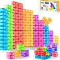 thumbnail image 1 of Bloques magnéticos Feoxialy, cubos translúcidos, 52 unidades, para niños de más de 3 años, 1 of 7
