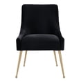 thumbnail image 3 of TOV Furniture Beatrix Transitional Velvet Side Chair, Black and Gold, 3 of 7