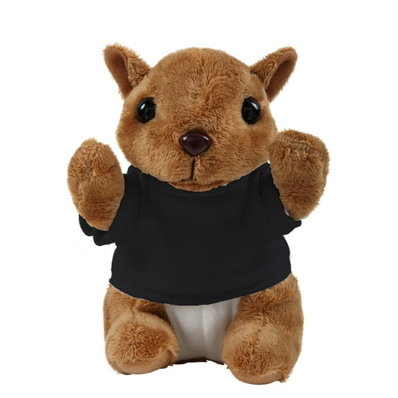 Plushland 8 Inch Floppy Squirrel with Tee Plush Stuffed Animal Personalized Gift - Custom Text on Shirt - Great Present for Mothers Day, Valentine Day, Graduation Day, Birthday
