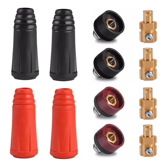 Bornes 1/2 Para Soldadora Inversora Conector Rápido 315amper Malubero Negro, Rojo