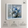 thumbnail image 2 of Vase of Cyan Shadowbox Print Fashion Floral Art by Art Remedy, White Frame, 16 x 16, 2 of 6