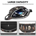 thumbnail image 4 of Fanny Pack Black Halloween Skull Book Pattern Waist Pack Bag,Running Cross Bag,Waterproof Large Fanny Packs for Women Men for Travel Running Hiking Cycling, 4 of 6