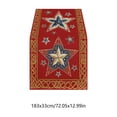 thumbnail image 3 of Patriotic Independence Day Table Runner and Tablecloth Set, Multicolor Linen Decorative Summer Table Linen for Dining, 183 x 33 cm, 3 of 6