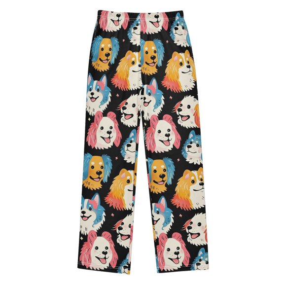 joogoo Cartoon Dogs Head Pajama Pants Pj Bottoms Sleepwear Lounge L
