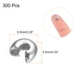 thumbnail image 2 of Uxcell 300 Pack 6.5mm Crimp Beads Covers Round Open Beads End Tips White, 2 of 5