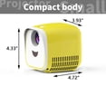 thumbnail image 2 of Lankey Mini proyector, proyector de vídeo LED portátil a todo Color para dibujos animados, TV, película, regalo para niños, juego de fiesta, pequeño proyector de cine en casa Lankey Proyector, 2 of 7