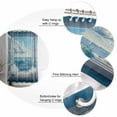 thumbnail image 5 of Small Stall Shower Curtain 48x72 Inch Narrow Half Size Blue Sky Ocean Bath Curtains Bathroom Decor Coastal Sea Waves Summer Window Scenery Waterproof Fabric Shower Curtain Set with Hooks 48 Inch, 5 of 6
