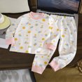 thumbnail image 2 of masbird Little Boys Girls Pajamas Toddler Clothes Cotton 2 Pieces Pjs Kids Jammies Sets Fall Winter Sleepwear for 6-24 Months 2 3 4 5 6 7 8 9 T Children(Yellow,12-18 M), 2 of 4