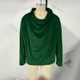 thumbnail image 6 of Guieoi Shirts for Men Vintage Solid Color Long Sleeve Pleated Collar Top Casual Velvet Men's Shirt Green XL, 6 of 6