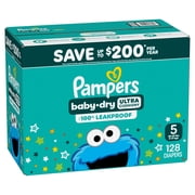 Pampers Baby Dry Diapers Size 5, 128 Count (Select for More Options)