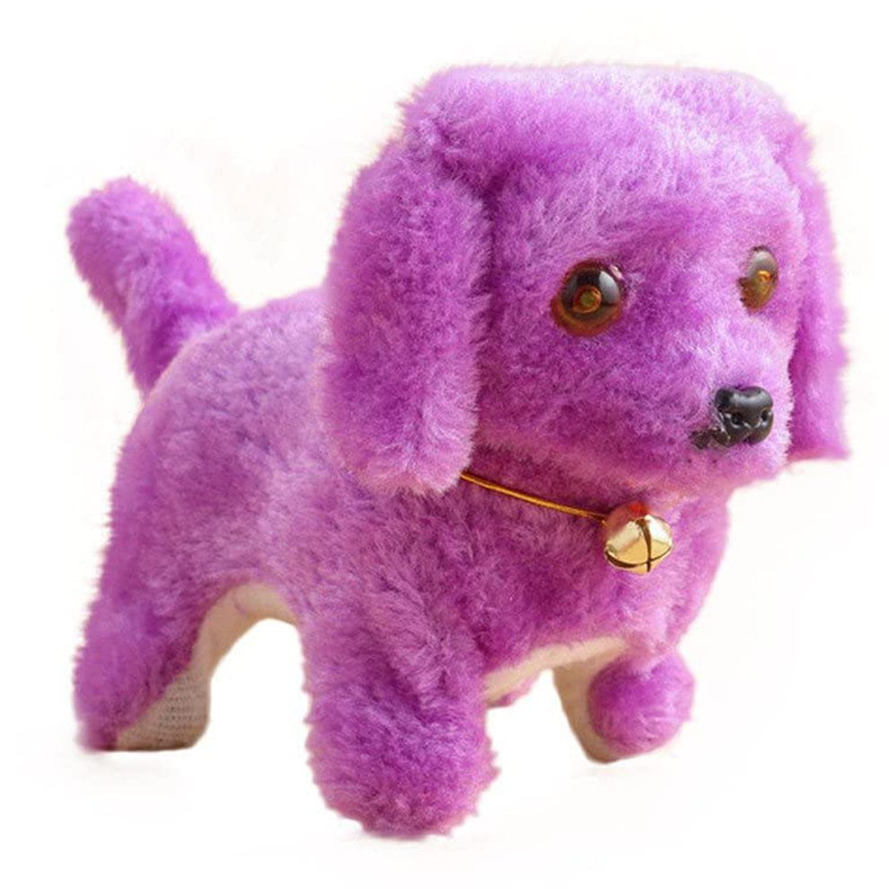 Electronic Plush Dog Barking Lighting Walking Toy Realistic Stuffed Puppy PW 