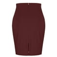 thumbnail image 4 of Business Pencil Skirt for Women 2025 Fashion Solid Color Elastic Waist Bodycon Skirts Casual Light Office Work Skirt, 4 of 6