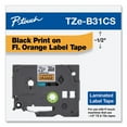 thumbnail image 6 of Tze Laminated Removable Label Tapes, 0.47" X 26.2 Ft, Black On Orange | Bundle of 5 Each, 6 of 6