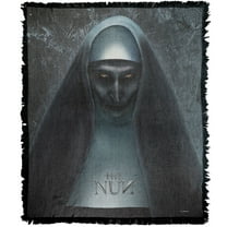 The Nun Blanket, 50'x60' Poster Woven Tapestry Cotton Blend Fringed Throw Blanket