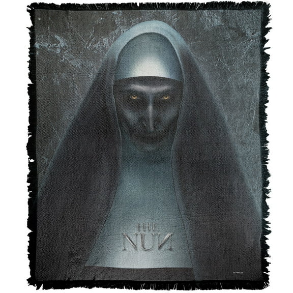 The Nun Blanket, 50'x60' Poster Woven Tapestry Cotton Blend Fringed Throw Blanket