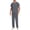 Gray, variant on Scrubs for Men Medical Uniforms V-Neck Scrub Top Drawstring Straight Pants Anti-Wrinkle Scrubs Sets with Multi Pockets White S