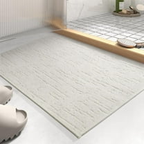 GUCADS--Bath Mat-Absorbent Quick Dry Bathroom Floor Mats-Washable Rubber Backing Bath Mats for Bathroom Rugs Fit Under Door-Bath Rug for in Front of Sink Bathtub Shower Room, Cream 17''x24''